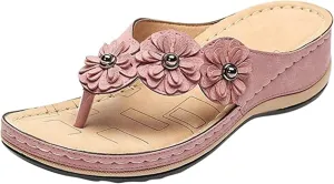 Ladmiple Sandals Women Comfortable Walking Arch Support Orthopedic Orthotic Flip Flops Dressy Summer Cute Slides Beach Shoes