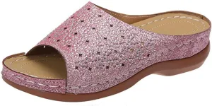Ladmiple Sandals Women Dressy Comfortable Flat Orthotic Slides Orthopedic Flip Flops With Plantar Fasciitis Arch Support