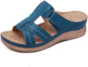 Ladmiple Sandals Women Dressy Summer Flat Flip Flops Orthotic Slides Comfortable Walking Orthopedic Slipper with Arch Support