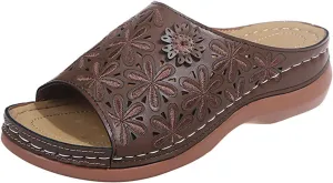 Ladmiple Sandals Women Dressy Summer Wedge Orthotic Slides Comfortable Orthopedic Walking Flip Flops with Arch Support 2024