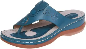 Ladmiple Sandals Women Fashion Wedges Orthotic Slides Fashion Orthopedic Flip Flops Slippers With Comfortable Arch Support