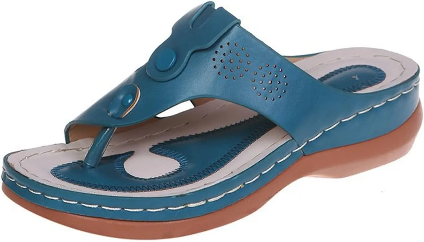 Ladmiple Sandals Women Fashion Wedges Orthotic Slides Fashion Orthopedic Flip Flops Slippers With Comfortable Arch Support