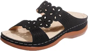 Ladmiple Sandals Women Wedge Slip On Comfortable Dressy Orthotic Flip Flops Casual Summer Orthopedic Slides With Arch Support