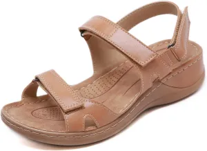 Ladmiple Summer Sandals for Women 2023 Wedge Flip Flops Breathable Open Toe Ankle Strap Dressy Comfy Orthopedic Sandals