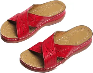 Ladmiple Womens Sandals Comfortable Walking Open Toe Arch Support Orthotic Slides Dressy Summer Orthopedic Flip Flops 2024