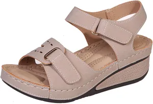 Ladmiple Women's Sandals Comfortable Walking Orthopedic Flip Flops Dressy Orthotic Slides Summer Shoes with Arch Support