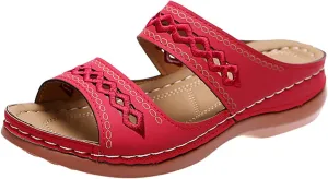 Ladmiple Women's Sandals Comfortable Walking Orthopedic Slippers with Arch Support Dressy Summer Slip On Orthotic Flip Flops