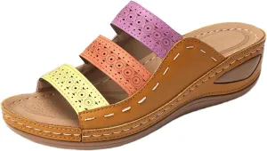 Ladmiple Womens Sandals Dressy Comfortable Orthotic Slides Orthopedic Summer Walking Flip Flops with Arch Support 2024