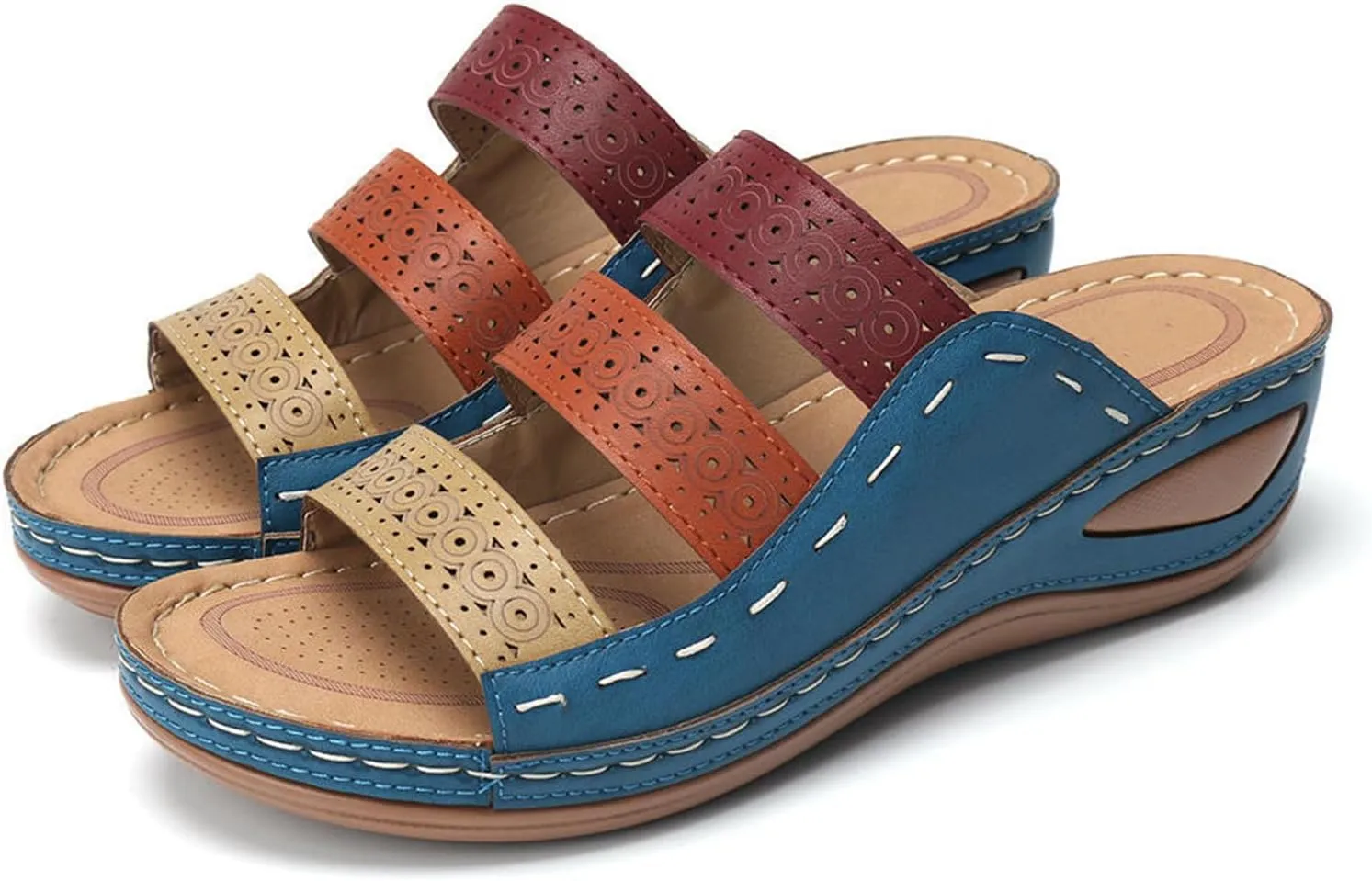 Ladmiple Womens Sandals Dressy Comfortable Orthotic Slides Orthopedic Summer Walking Flip Flops with Arch Support 2024