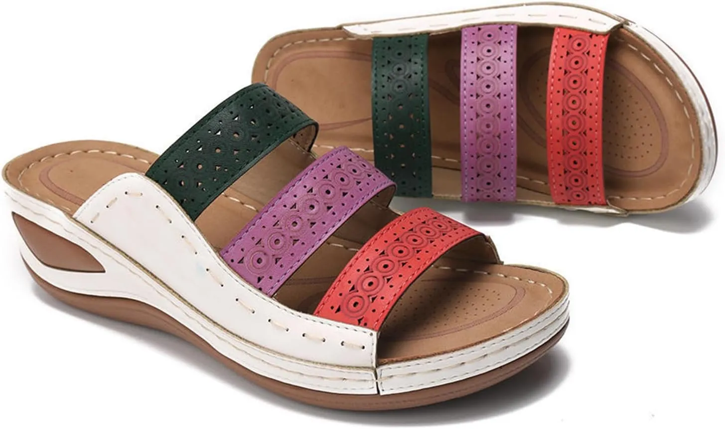 Ladmiple Womens Sandals Dressy Comfortable Orthotic Slides Orthopedic Summer Walking Flip Flops with Arch Support 2024