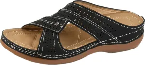 Ladmiple Womens Sandals Dressy Flat Arch Support Orthotic Flips Flops Plantar Fasciitis Comfortable Walking Orthopedic Slides