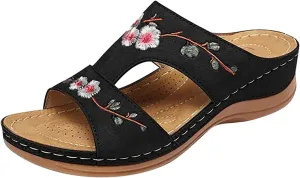 Ladmiple Women's Sandals With Arch Support Orthotic Plantar Fasciitis Orthopedic Slides Slippers Dressy Summer Flip Flops