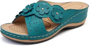 Ladmiple Womens Sandals With Arch Support Plantar Fasciitis Orthotic Slides Comfortable Dressy Summer Orthopedic Flip Flops