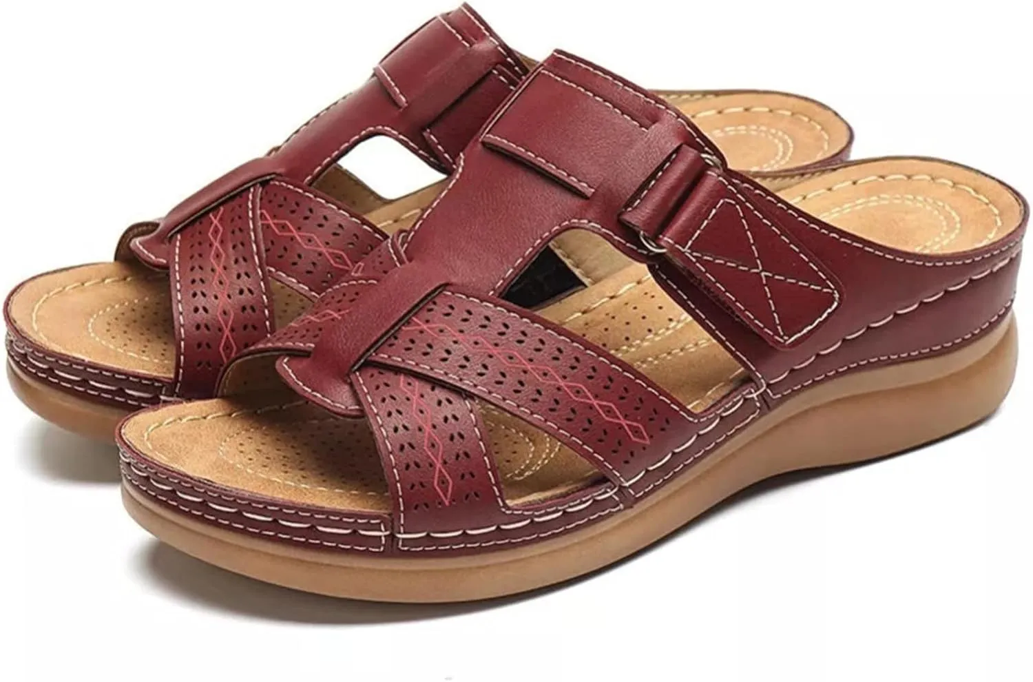 Ladmiple Womens Sandals With Arch Support Walking Comfortable Dressy Casual Summer Slip On Orthopedic Orthotic Flip Flops
