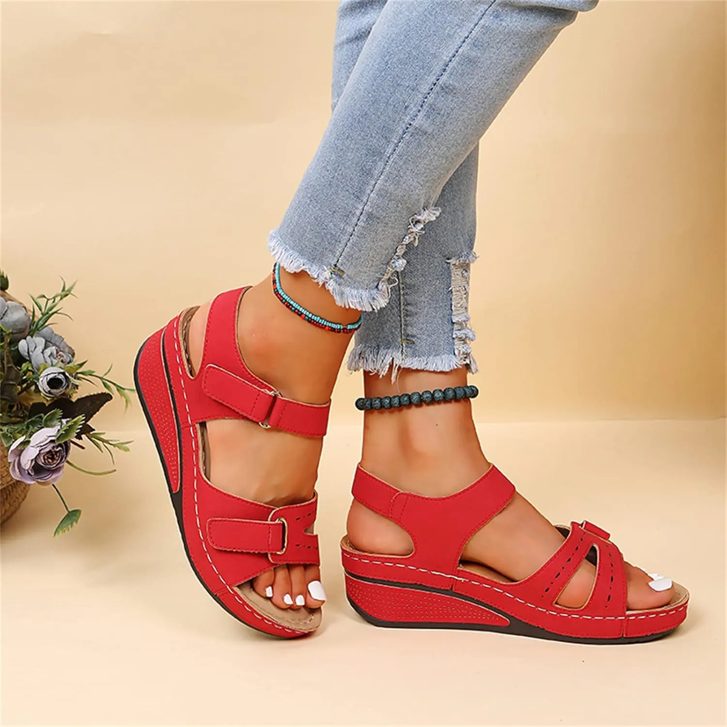 Ladmiple Womens Sandals With Back Strap And Arch Support Orthopedic Flip Flops Dressy Summer Comfort Walking Orthotic Slides
