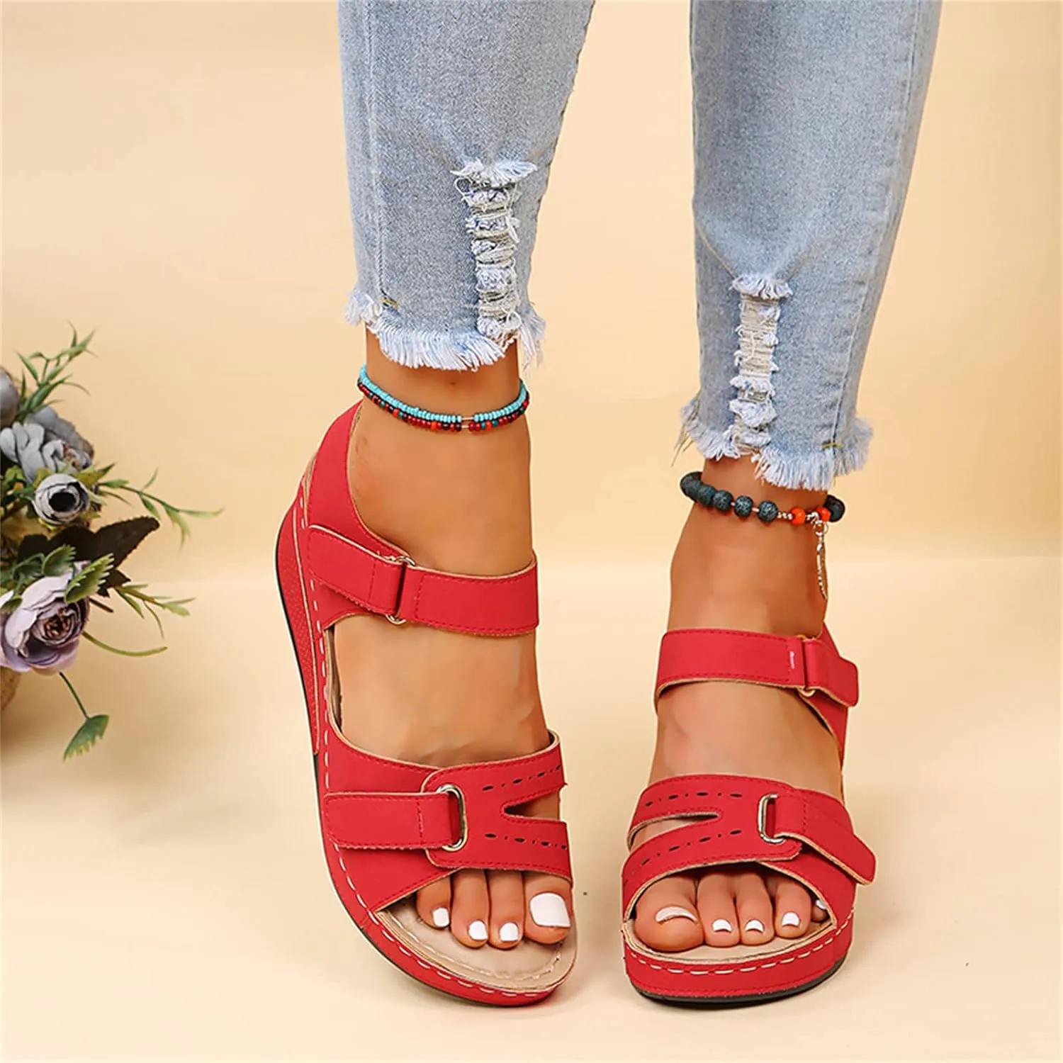 Ladmiple Womens Sandals With Back Strap And Arch Support Orthopedic Flip Flops Dressy Summer Comfort Walking Orthotic Slides