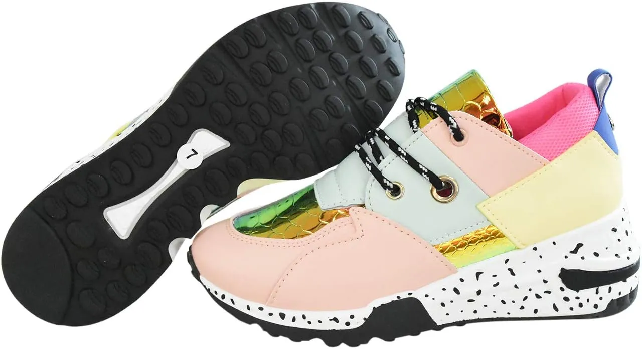LUCKY STEP Women's Climbing Hiking Retro Jogger Cliff Sneakers Running Sport Trainer Shoes