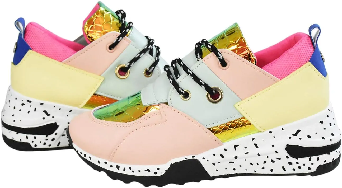 LUCKY STEP Women's Climbing Hiking Retro Jogger Cliff Sneakers Running Sport Trainer Shoes