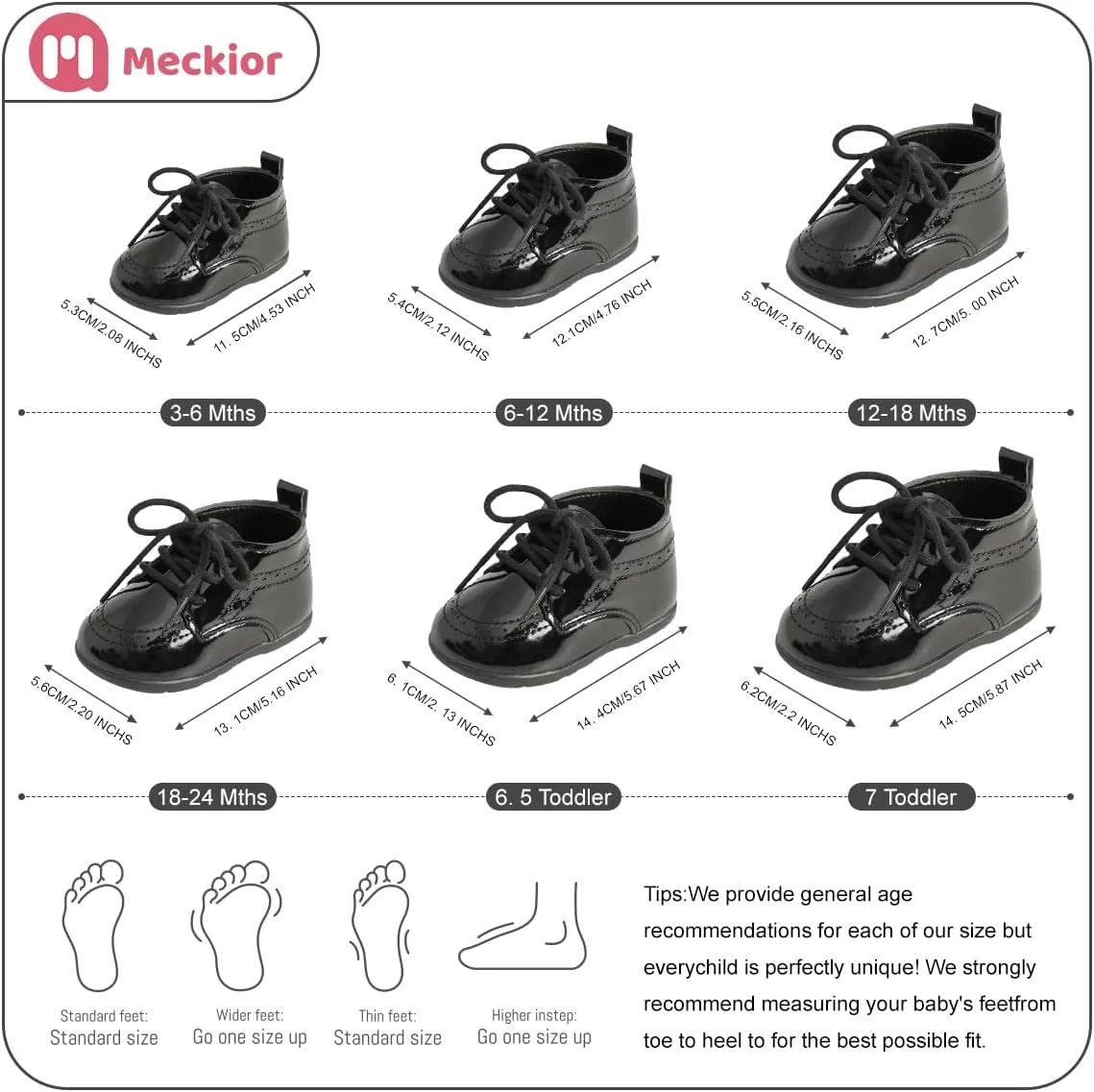 Meckior Infant Baby Boys Girls Classic PU Leather Wedding Loafers Brogue Toddler Oxford Dress Shoes First Steps Walking Flat Lazy Crib Shoe