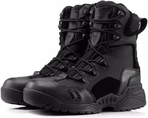 Men Military Desert Combat Shoes, Outdoor Waterproof Army Tactical Boots, Breathable Climbing Sneaker
