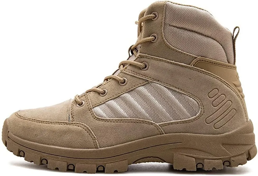 Men Outdoor Military Hiking Shoes, Desert Tactical Army Shoes, Breathable Hunting Climbing Sport Work Shoes