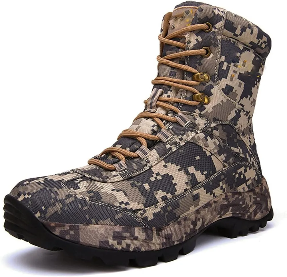 Men Outdoor Travel Mountain Climbing Hunting Boots, Professional Waterproof Breathable Hiking Boots