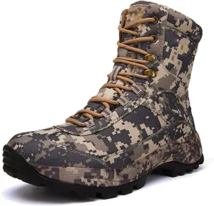 Men Outdoor Travel Mountain Climbing Hunting Boots, Professional Waterproof Breathable Hiking Boots
