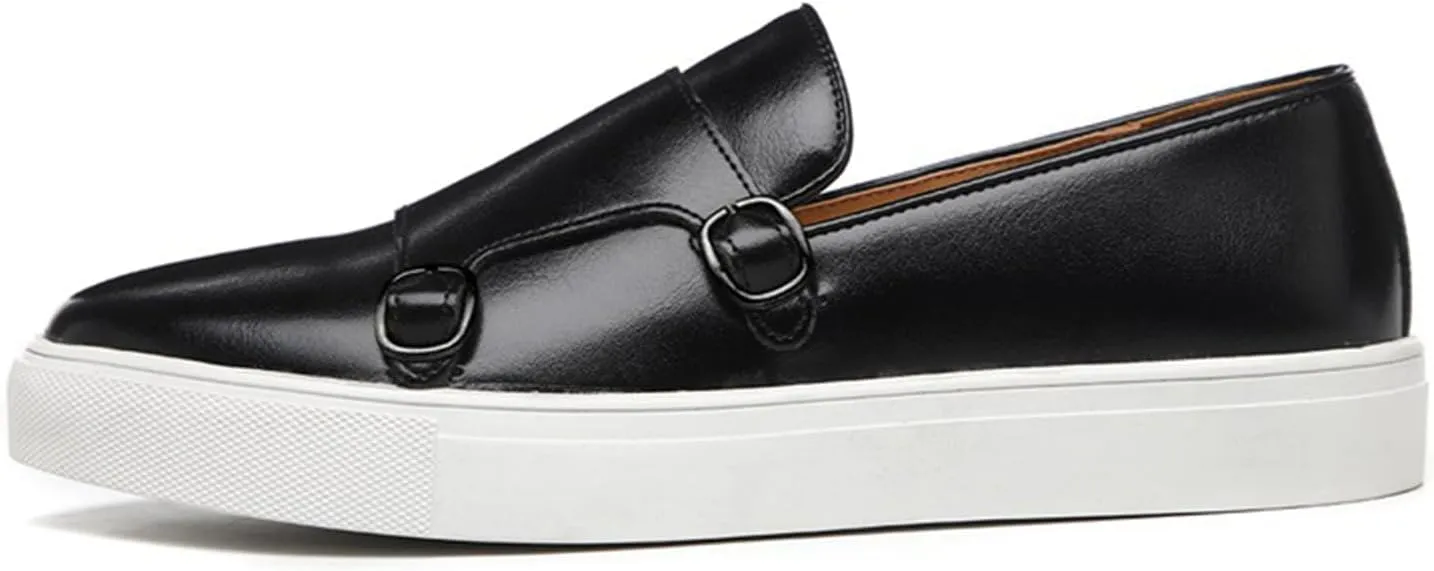 Men's Casual Oxford Shoes Monk Strap Dress Shoes Comfortable Fashion Sneakers Loafer Shoes