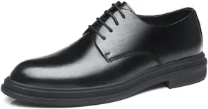 Men's Comfort Orthopedic Dress Shoes Mens Fashion Classic Pointed Toe Lace Up Low Top Leather Oxford Shoes Non-Slip Softsole Walking Shoes
