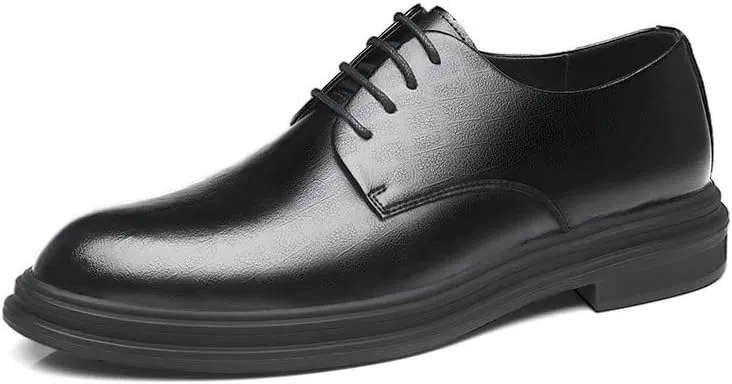Men's Comfort Orthopedic Dress Shoes Mens Fashion Classic Pointed Toe Lace Up Low Top Leather Oxford Shoes Non-Slip Softsole Walking Shoes
