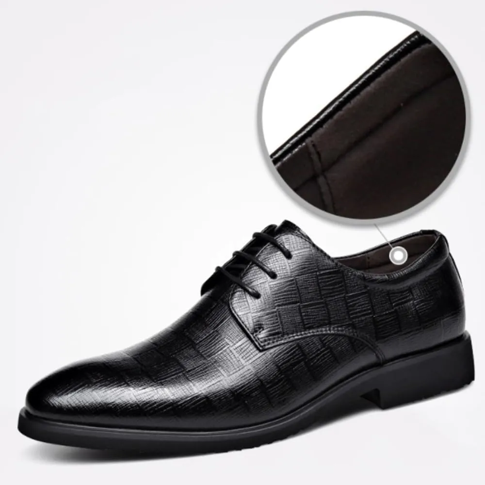 Men's Dress Shoes Classic Lace-up Formal Tuxedo Shoes Oxford Formal Modern Leather Shoes for Men Mens Comfort Orthopedic Dress Shoes