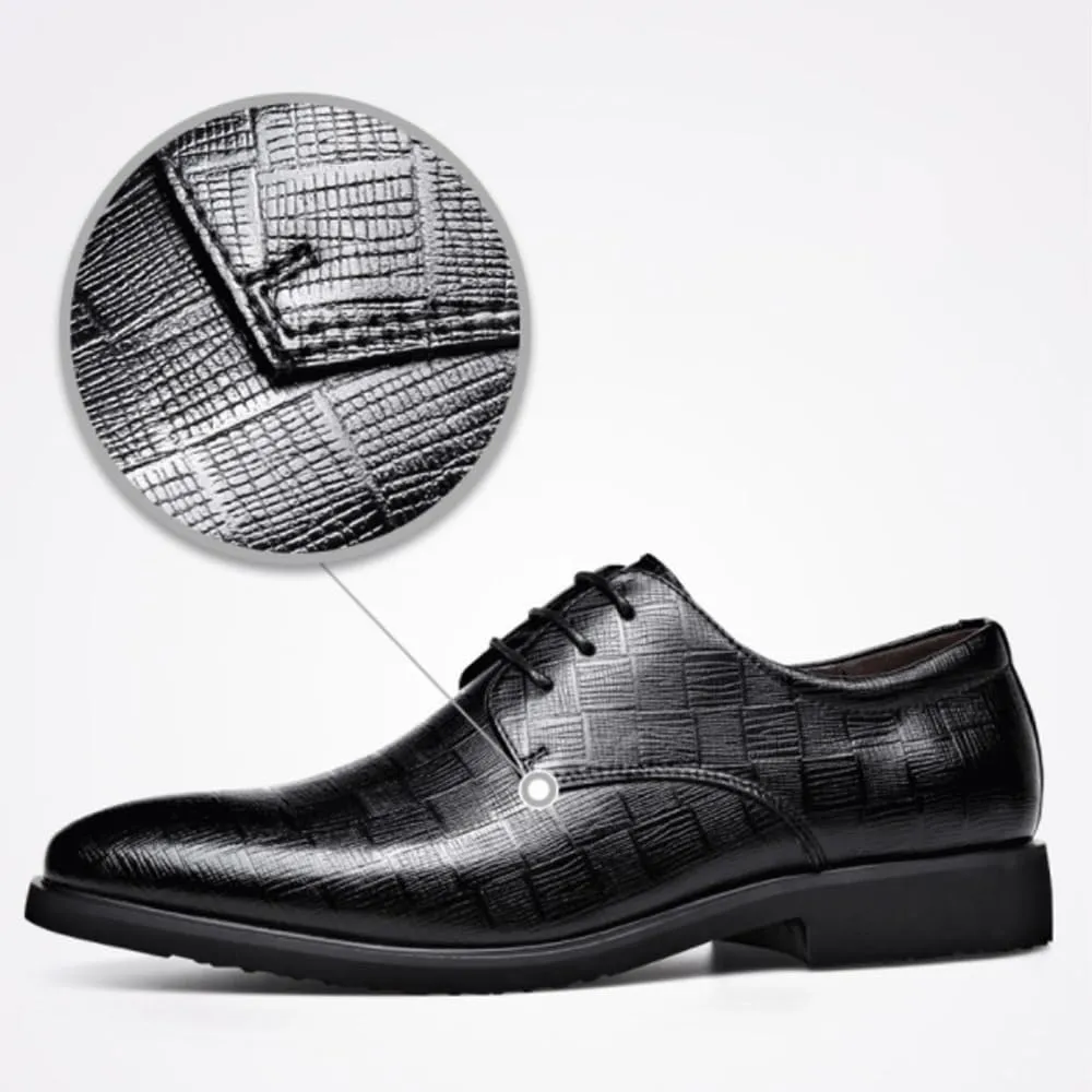 Men's Dress Shoes Classic Lace-up Formal Tuxedo Shoes Oxford Formal Modern Leather Shoes for Men Mens Comfort Orthopedic Dress Shoes