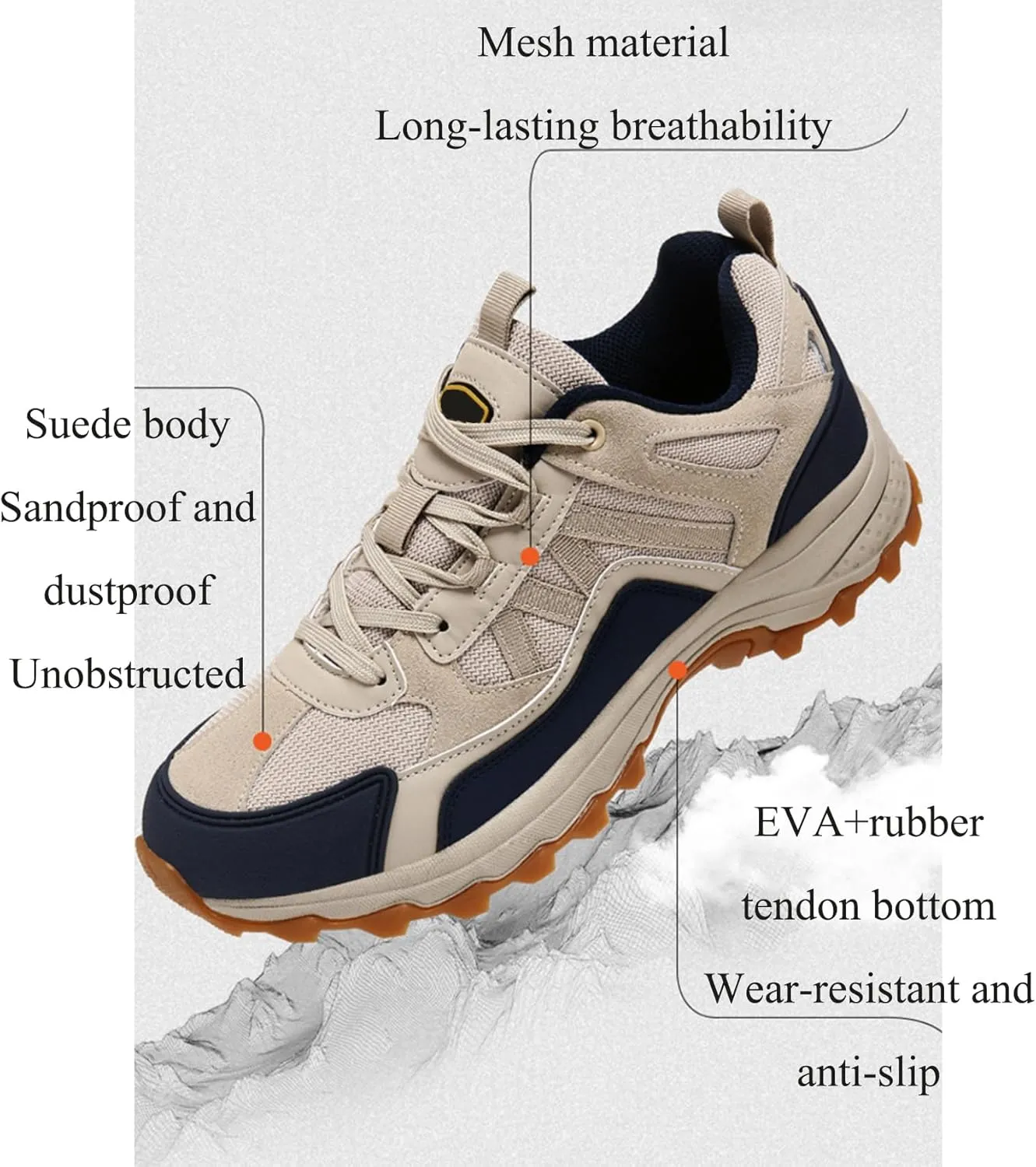 Men's Hiking Shoe, Quick Drying Beach Anti-Slip Outdoor Shoes, Travel Trekking Climbing Sneakers