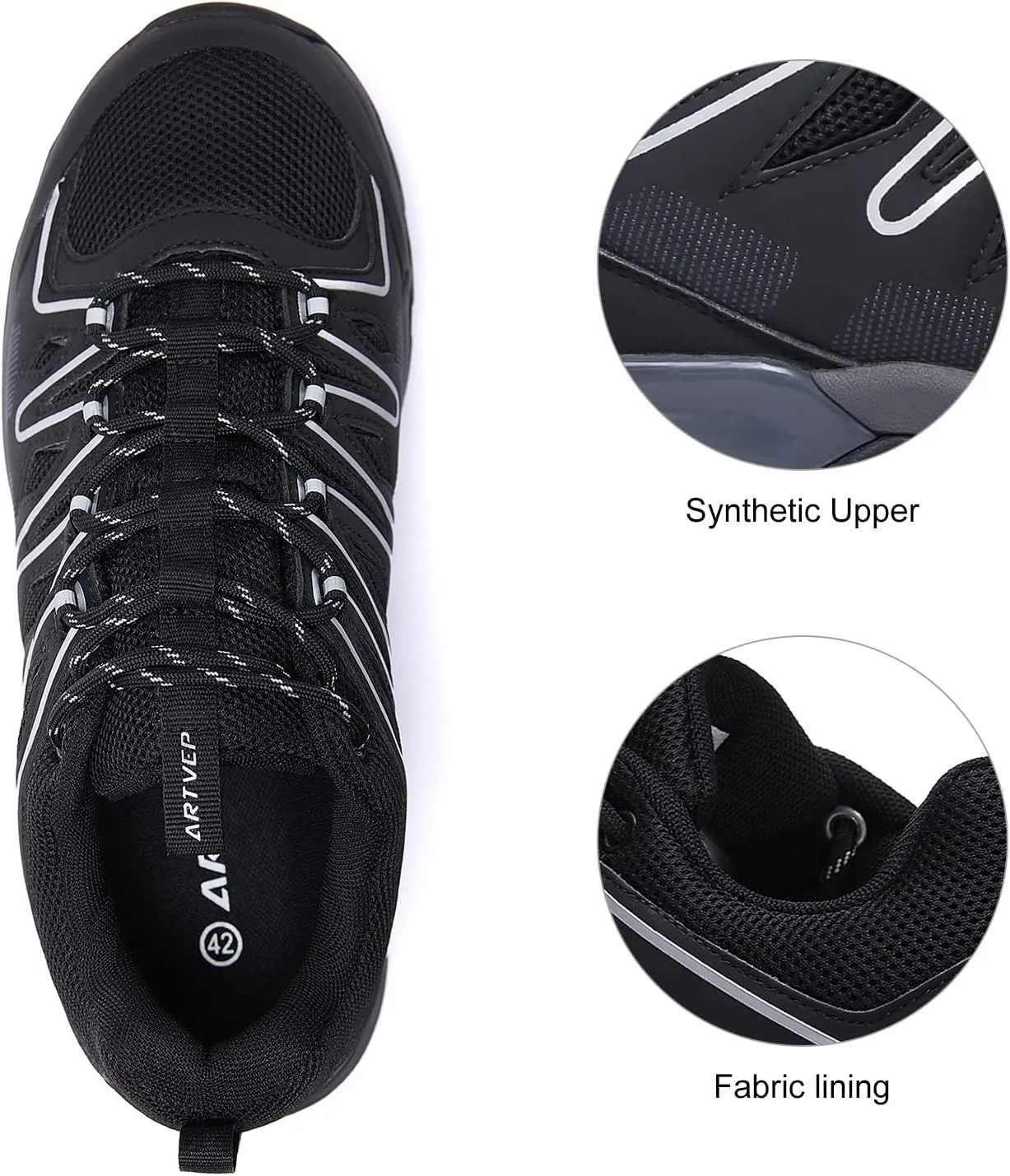 Men's Hiking Shoe Waterproof Womens Adventure Trekking Shoes Breathable Work Outdoor Shoes