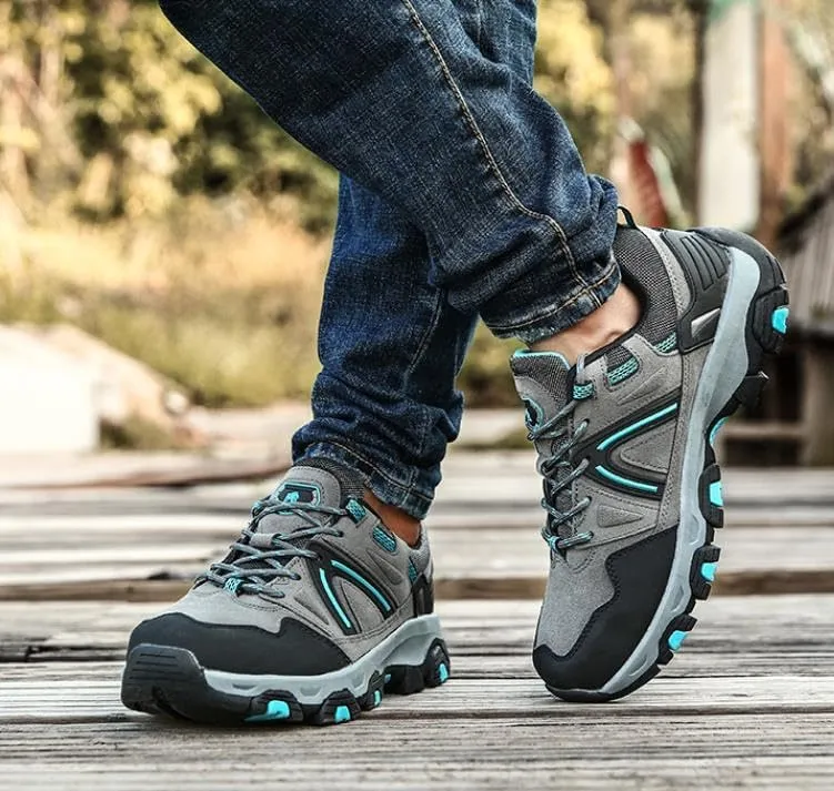 Men's Hiking Shoes Outdoor Breathable Walking Sneakers Lightweight Non-Slip Durable Trekking Trail Shoes