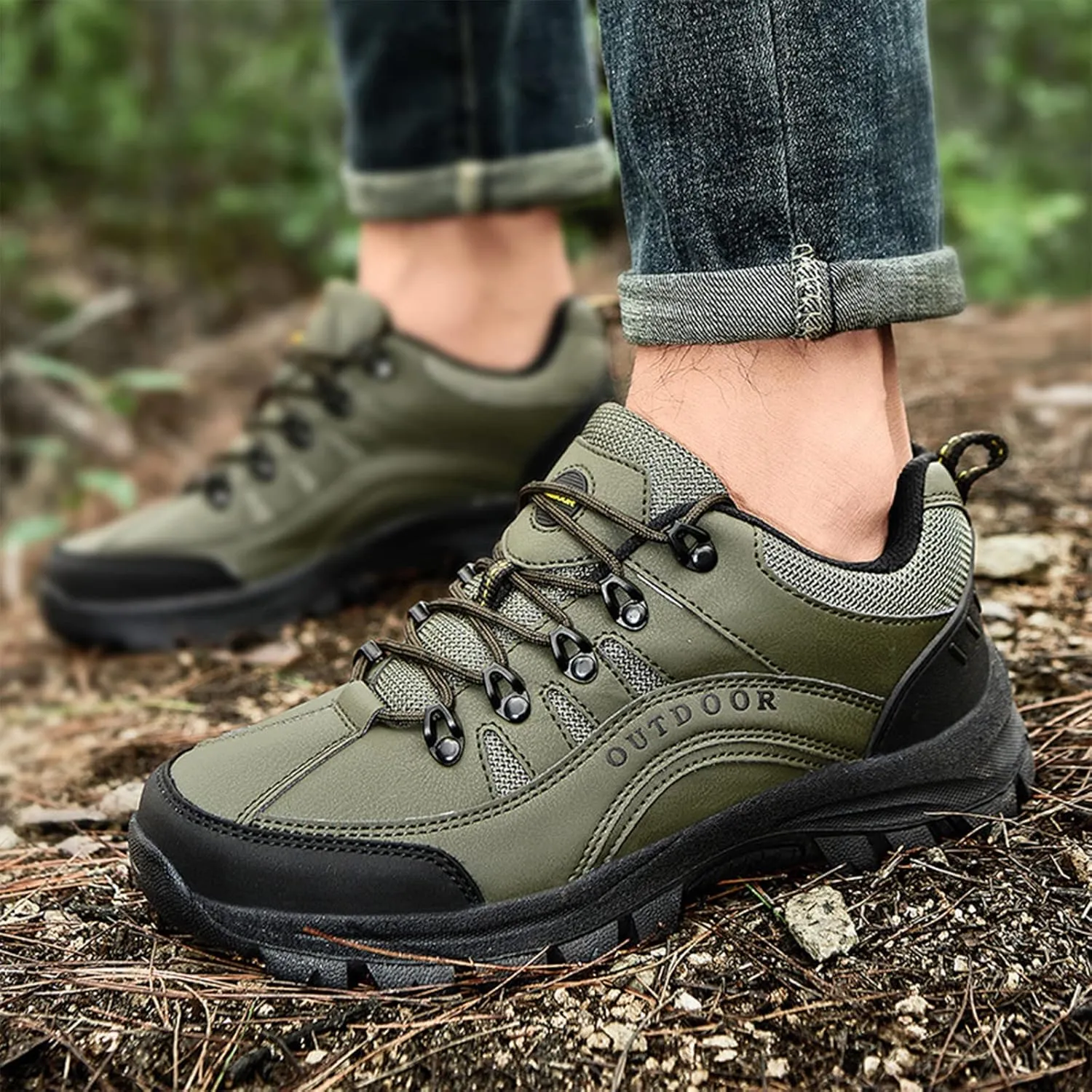 Men's Low Rise Hiking Shoes, Lightweight Breathable Outdoor Travelling Camping Climbing Walking Shoes Trail Running Shoes