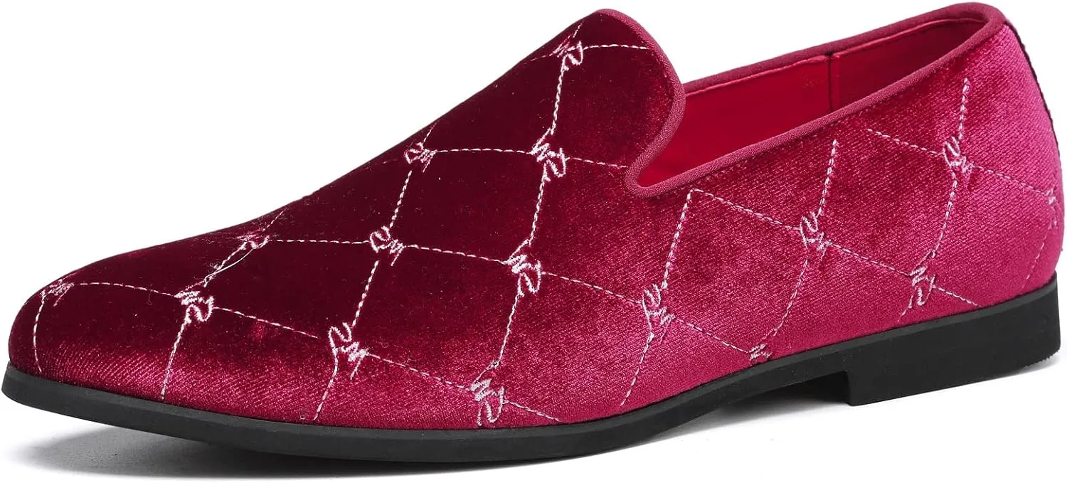 Men's Luxury Penny Slip-On Loafer Tuxedo Slip on Casual Party Wedding Shoes