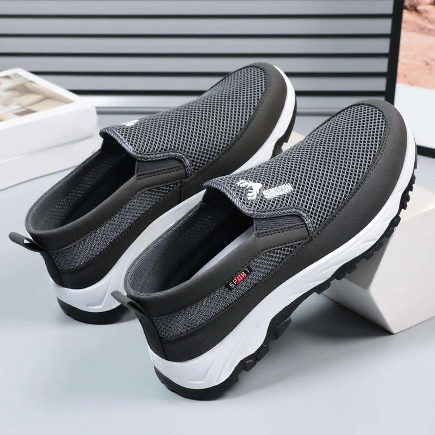 Men's Mesh Knit Slip-on Loafers Casual Shoes Casual Penny Driving Loafers Comfortable Breathable Slip On Boat Shoes for Men