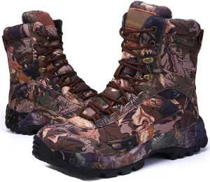Mens Outdoor Hiking Tactical Boots, Winter Army Sport Trekking Climbing Athletic Camouflage Shoes