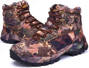 Mens Outdoor Hiking Tactical Boots, Winter Army Sport Trekking Climbing Athletic Camouflage Shoes