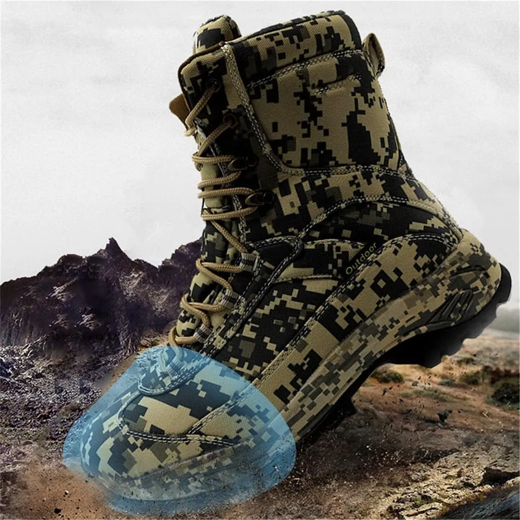 Mens Outdoor Hiking Tactical Boots, Winter Army Sport Trekking Climbing Athletic Camouflage Shoes