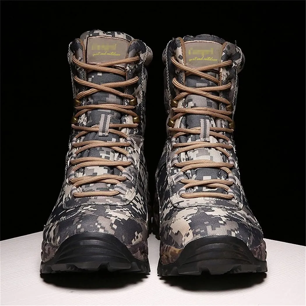 Mens Outdoor Hiking Tactical Boots, Winter Army Sport Trekking Climbing Athletic Camouflage Shoes