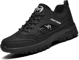 Men's Outdoor Lace-up Hiking Orthopedic Shoes,Low Waterproof Wear-Resistant Outdoor Lightweight Trail Trekking Sneakers
