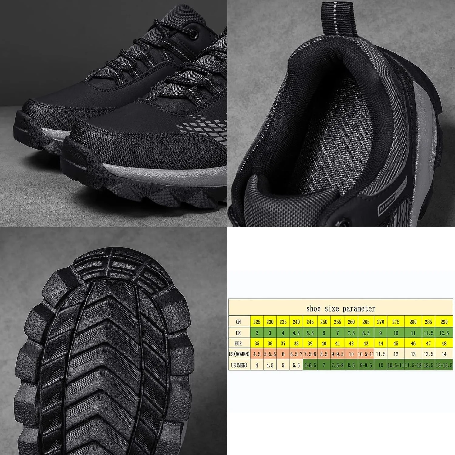 Men's Outdoor Sneakers Hiking Shoes Waterproof Ultra Light AthleticTrail Running Shoes Mountaineering Shoes