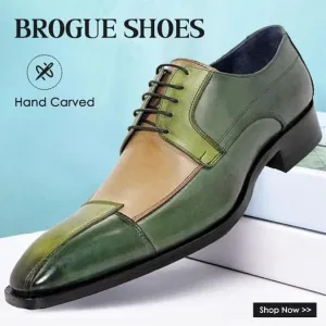 Men's Oxfords Retro Formal Shoes Brogue Dress Shoes