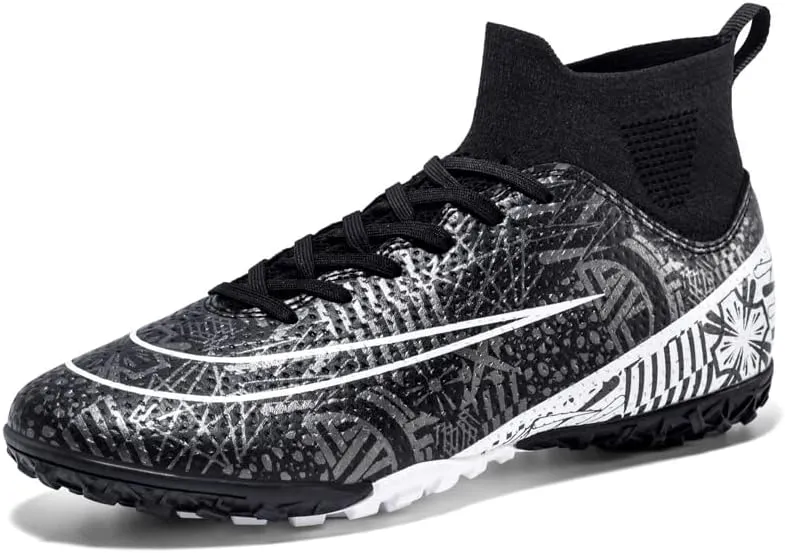 Men??s Soccer Boots High-top Football Shoes Cleats Spike Shoes Sneaker Comfortable Adults Athletic Outdoor Indoor Competition Training Shoes Size 4.5-11