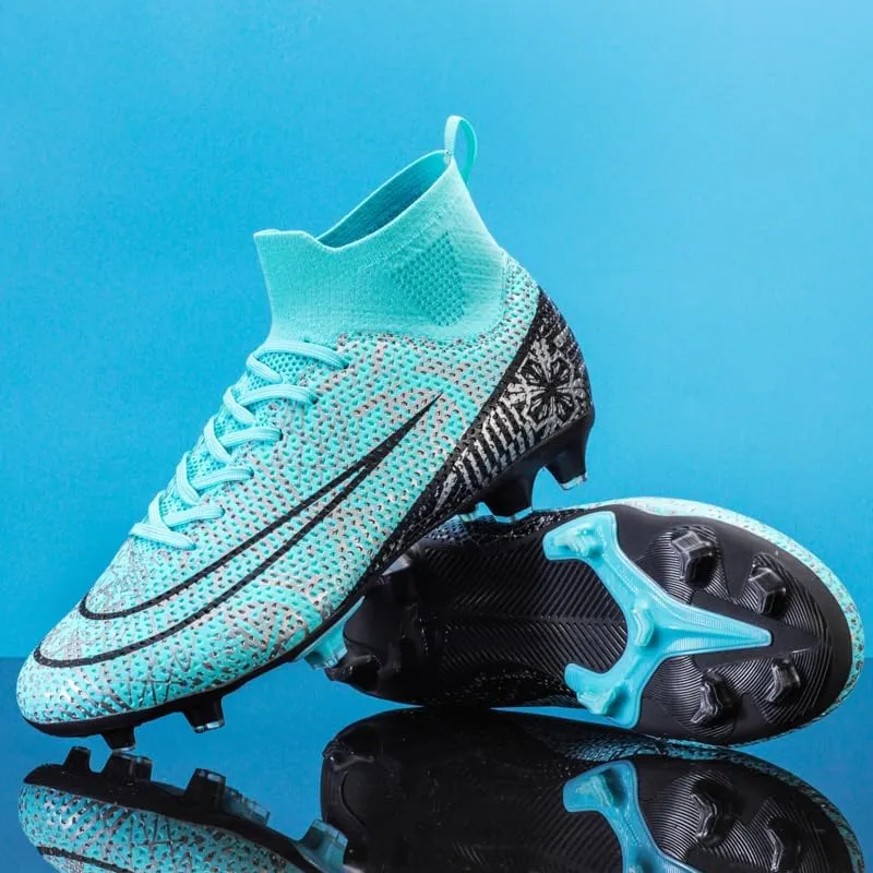 Men??s Soccer Boots High-top Football Shoes Cleats Spike Shoes Sneaker Comfortable Adults Athletic Outdoor Indoor Competition Training Shoes Size 4.5-11