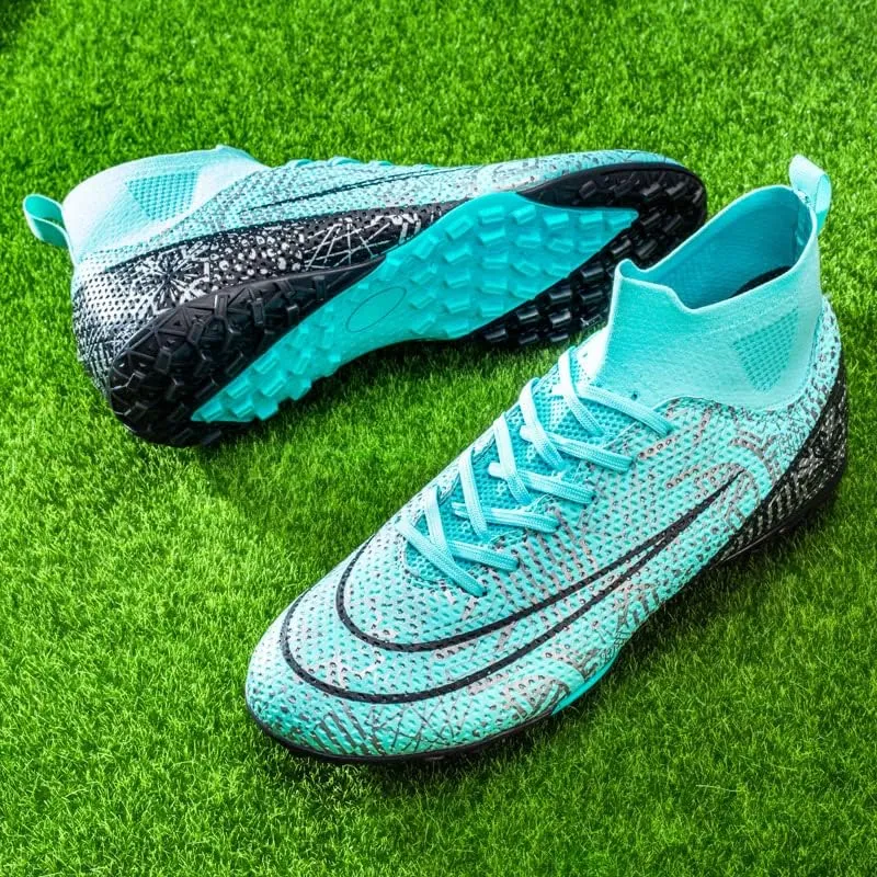 Men??s Soccer Boots High-top Football Shoes Cleats Spike Shoes Sneaker Comfortable Adults Athletic Outdoor Indoor Competition Training Shoes Size 4.5-11