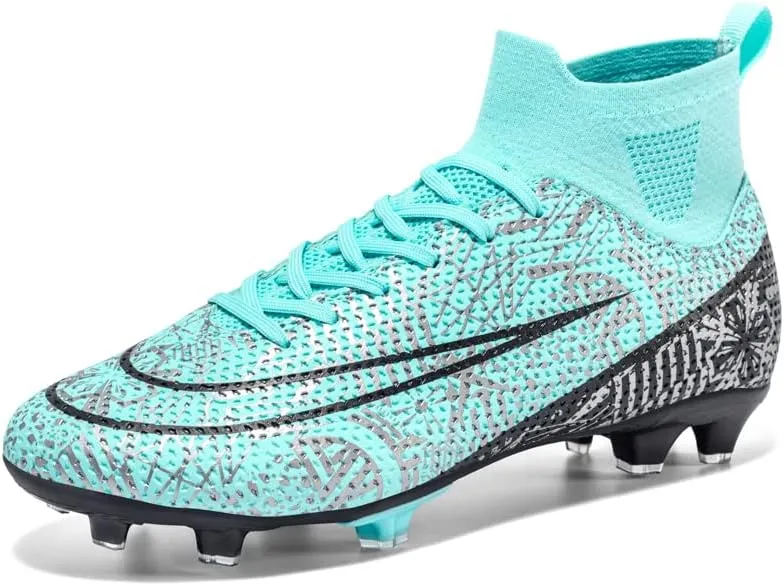 Men??s Soccer Boots High-top Football Shoes Cleats Spike Shoes Sneaker Comfortable Adults Athletic Outdoor Indoor Competition Training Shoes Size 4.5-11