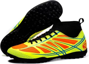 Mens Soccer Shoes Cleats Football Boots Professional Training Outdoor Indoor Sneaker High-Top Spike Breathable Athletic